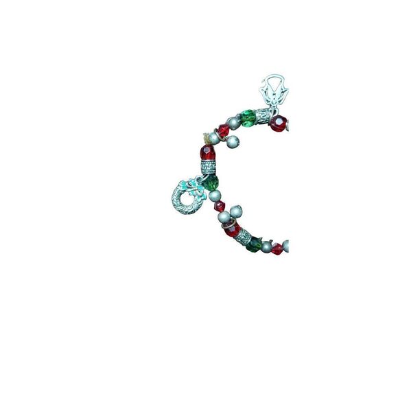 Christmas Holiday Jingle 7" stretchy bracelet - Picture 3 of 3